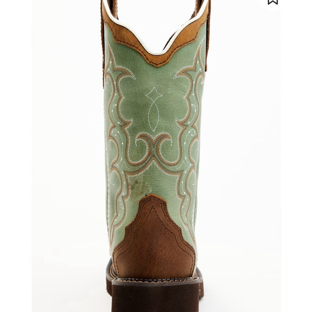 JUSTIN WOMEN'S RAYA WESTERN BOOTS - BROAD SQUARE TOE  Size 7B NWT - Picture 4 of 9